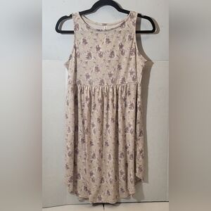 Emerald Girls Sleeveless Floral Babydoll Dress Made in U.S.A size large